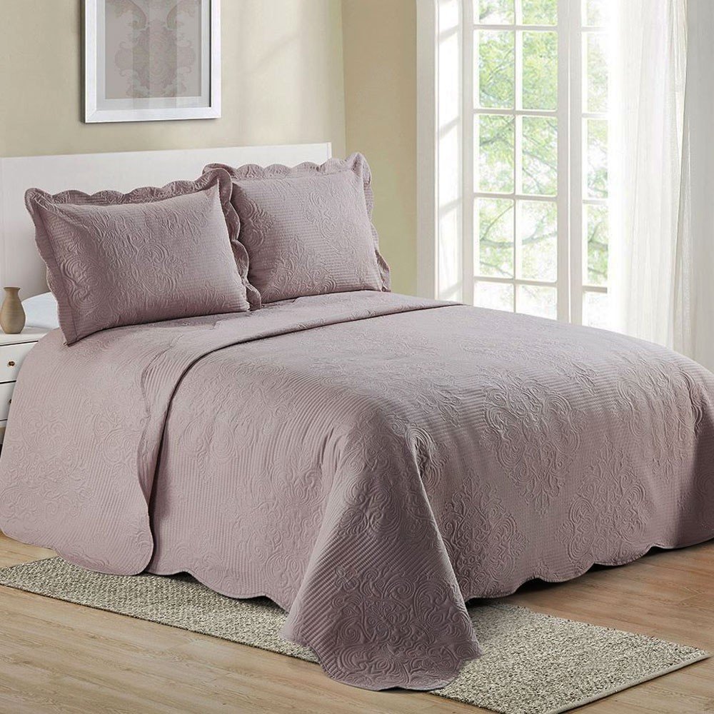 colcha damask rose