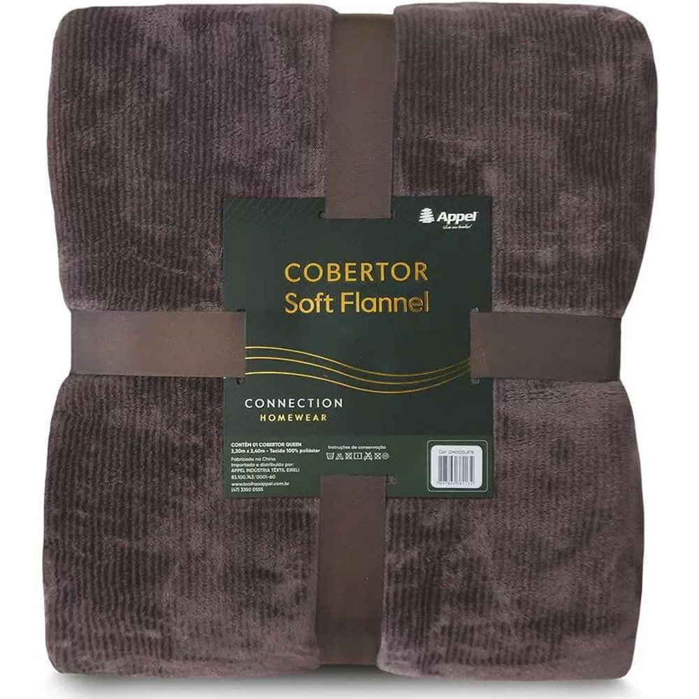 soft flannel microfibra chocolate