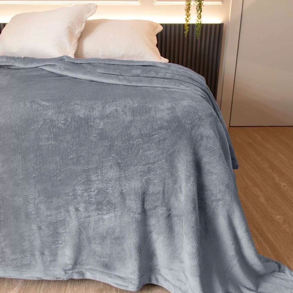 soft flannel microfibra cinza