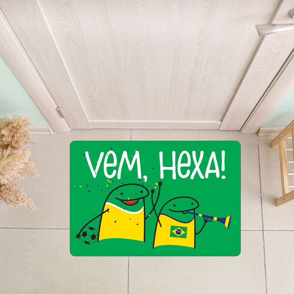 Tapete Decorativo para Porta Vem Hexa - 40x60cm