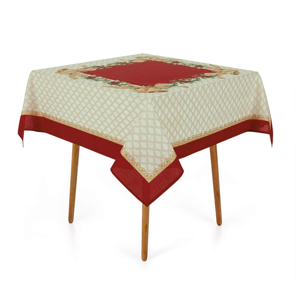 toalha de mesa natal sinos de natal quadrada