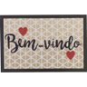 tapete welcome bem vindo bege