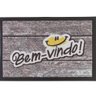 tapete welcome bem vindo cinza