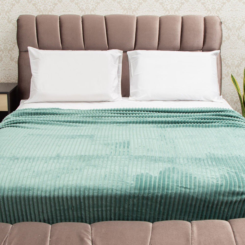 cobertor luster verde novo