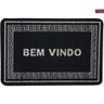 tapete boucle bem vindo preto1