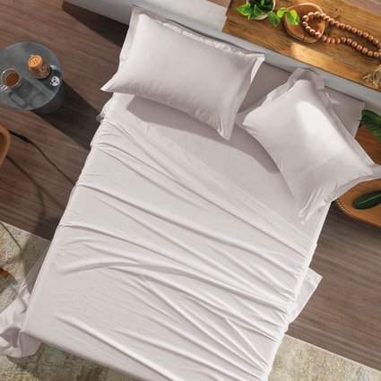 jogo de cama branco4pcs2
