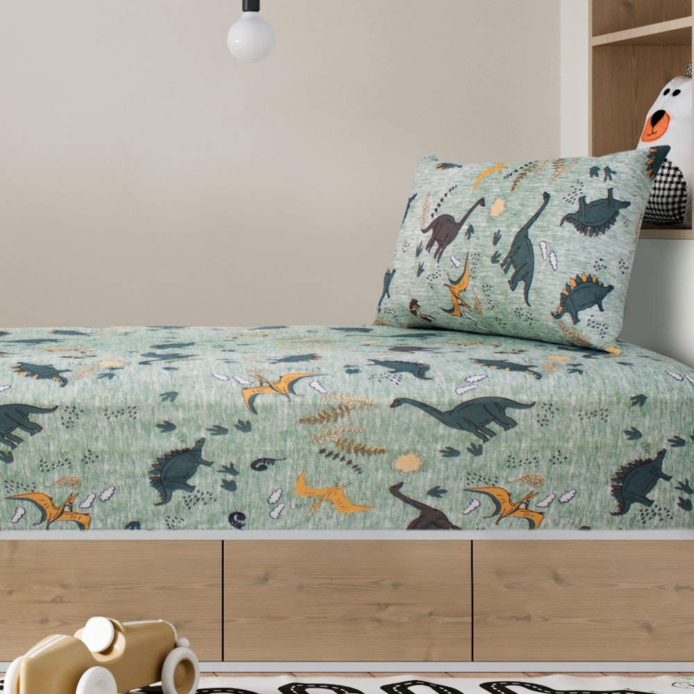 jogo de cama dino selva verde novo1