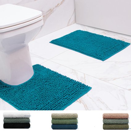 jogo de tapete banheiro popcorn