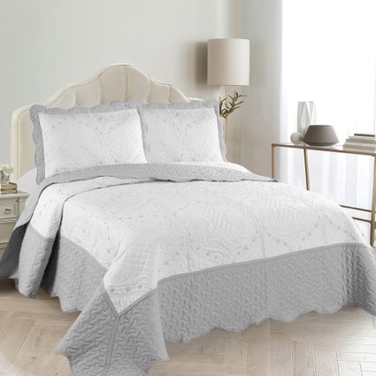 colcha maison floral gris 1 4