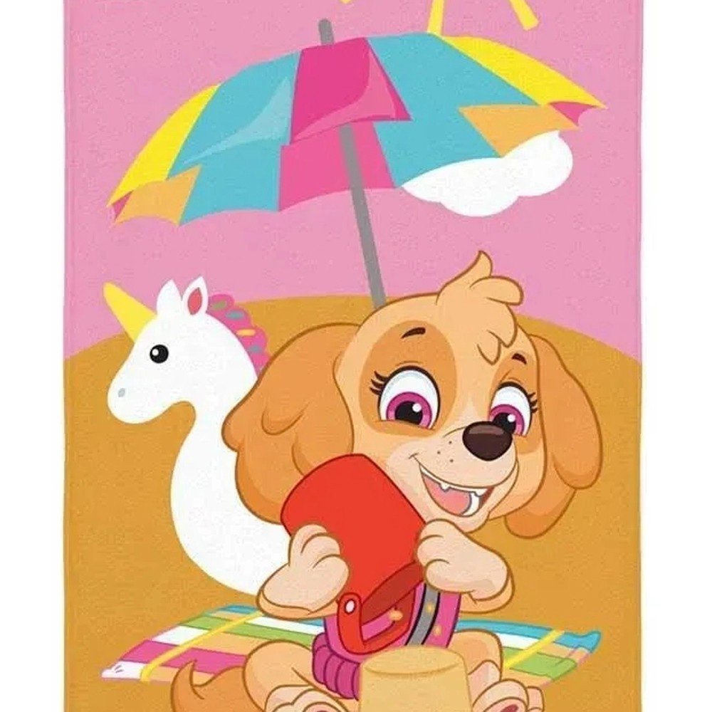 toalha felpuda patrulha canina na praia1