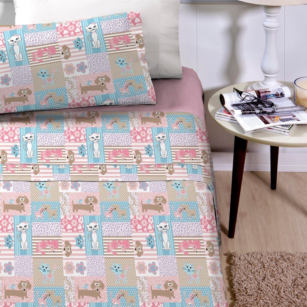 jogo de cama studio mix pets