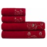 jogo toalhas 4pcs guadalupe vermelho
