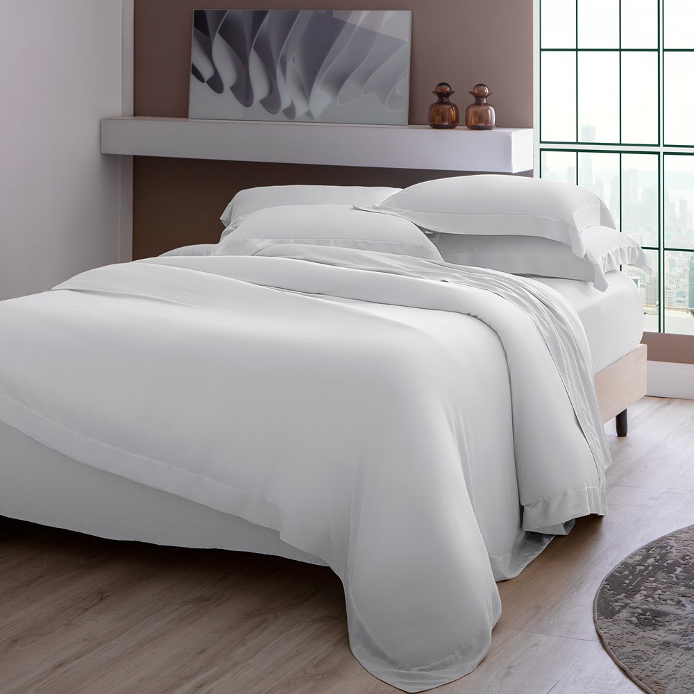 jogo de cama bambu branco