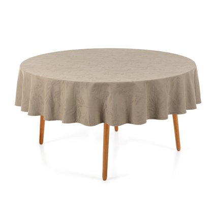 toalha de mesa katherine redonda taupe